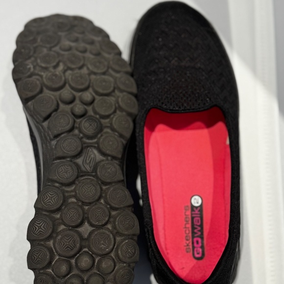 Skechers Go Walk Black Lace size 8.5 flats - Picture 4 of 4